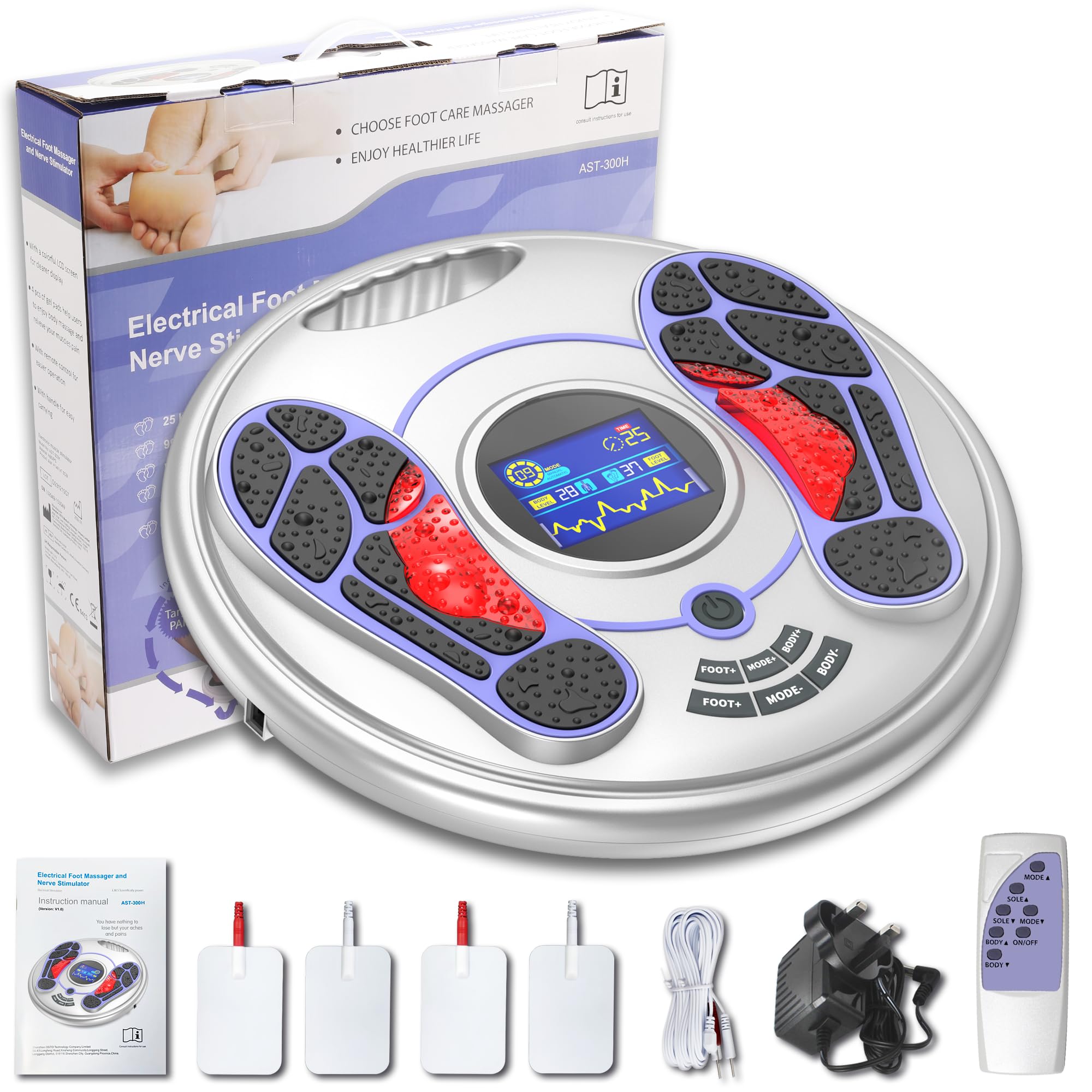 Photo 1 of Creliver TENS & EMS Foot Stimulator for Circulation, FSA or HSA Eligible, Foot Massager with Electrode Pads for Neuropathy Pain, Plantar Fasciitis, Diabetes, RLS Pain Relief, Ha