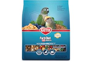 Kaytee Forti-Diet Pro Health Nourish+Protect Conure & Lovebird Food, Comprehensive Nutrition Backed by Science, Digestive Health, Immune Support, 4 pounds