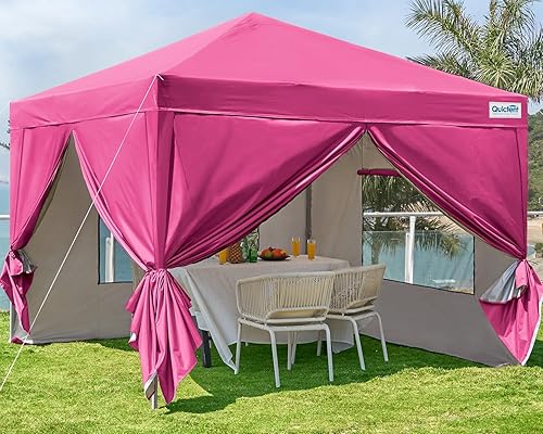 Quictent Privacy Pop up Canopy Tent with Sidewalls, Instant Gazebo