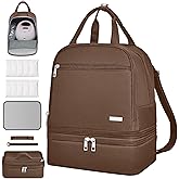 Derbiedersinn Breast Pump Backpack for Working Moms – Spectra Compatible Pump Bag, Waterproof & Spacious with Pockets for Breast Pump, Bottles, and Nursing Essentials – Ideal for Spectra S1/S2, Brown
