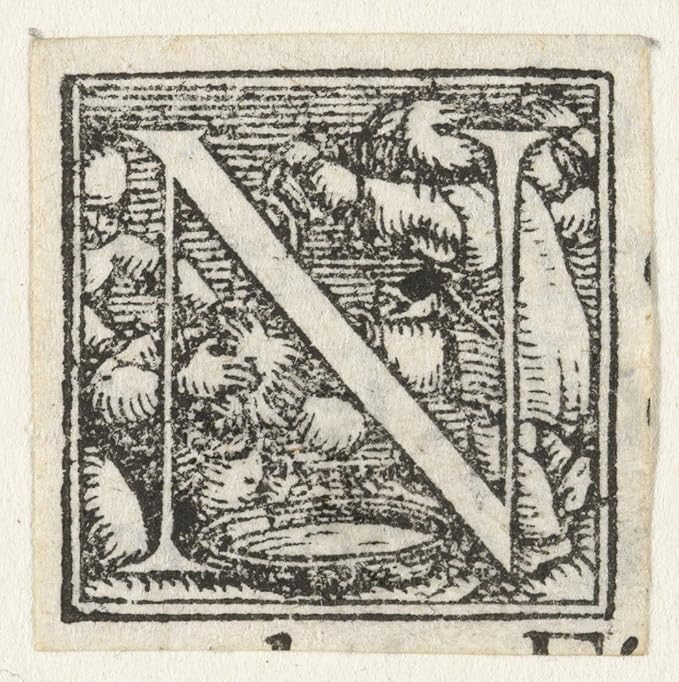 Das Museum Outlet – Buchstabe N mit drei Kinder, deren Kind Wäschen sein Haar. 1522–1526 – Leinwanddruck Online kaufen (152,4
