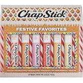ChapStick Festive Favorites Holiday Flavored Lip Balm Gift Set, 6-Pack | 0.15 oz Each, Limited Edition Seasonal Stocking Stuffer, Assorted Flavors, with 24 Hour Moisture to Hydrate Dry, Chapped Lips
