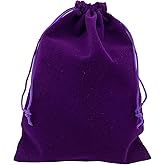 Palmhomee Pack of 12 8x12 Inch Velvet Drawstring Bags Gift Bag Velvet Pouch For Jewelry Wedding and Party Favor (Purple)