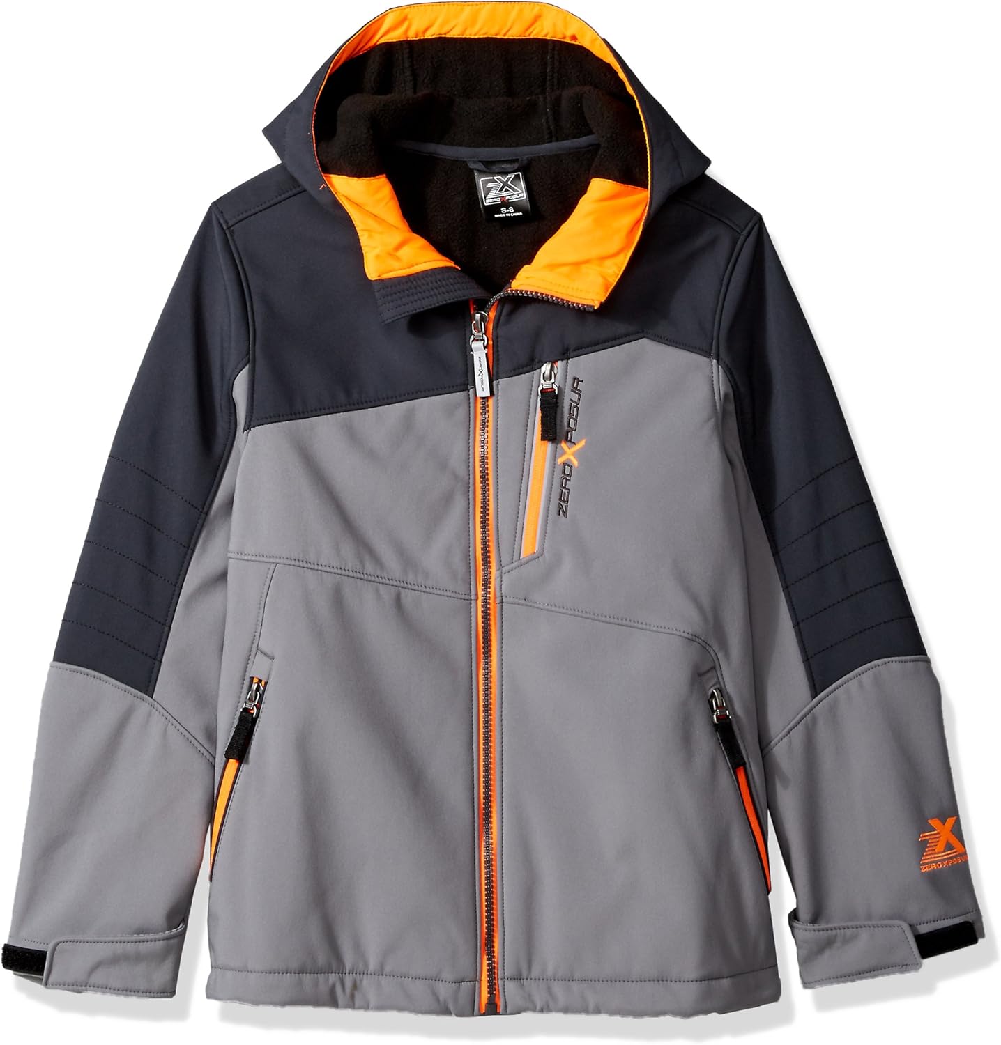 ZeroXposur Big Boys Spur Softshell Jacket, Iron, Medium