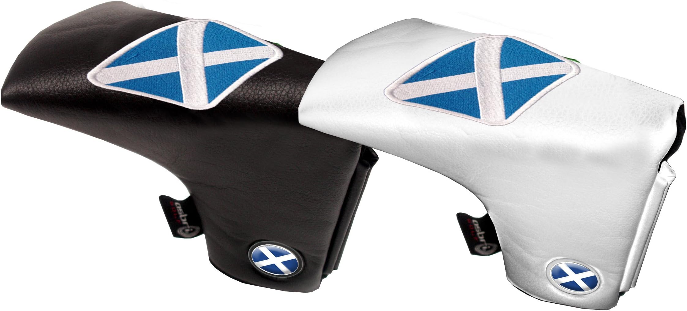 Asbri Patriot Leatherette Traditional Blade Putter/Hybrid Cover - Scotland. White Version.