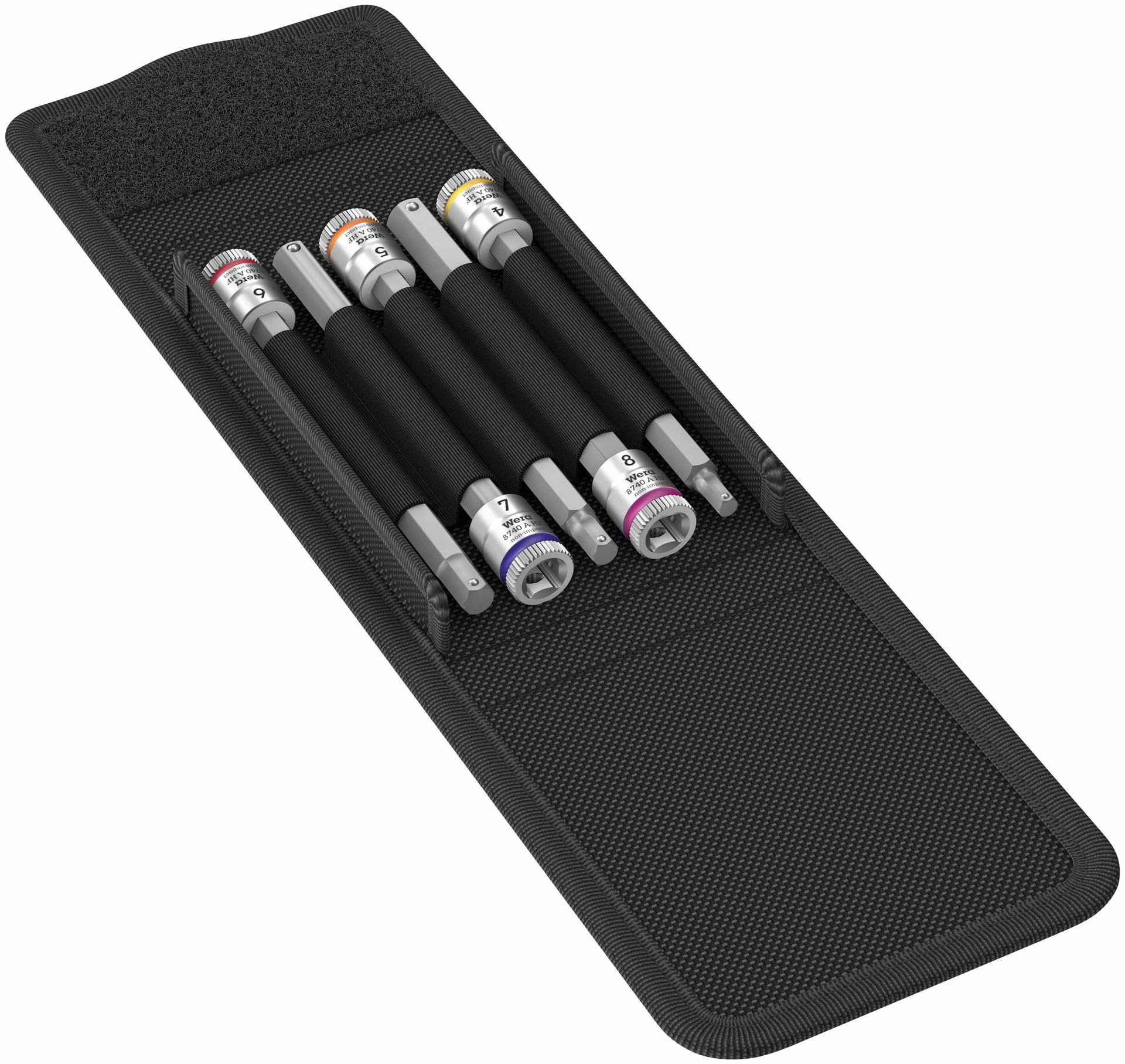 Wera 05003345001 8740 A HF 1 1/4 Inch Drive, Zyklop Bitnuss Set with Holding Function for Hexagon Socket Screws (5 Pieces) (5 Pack)