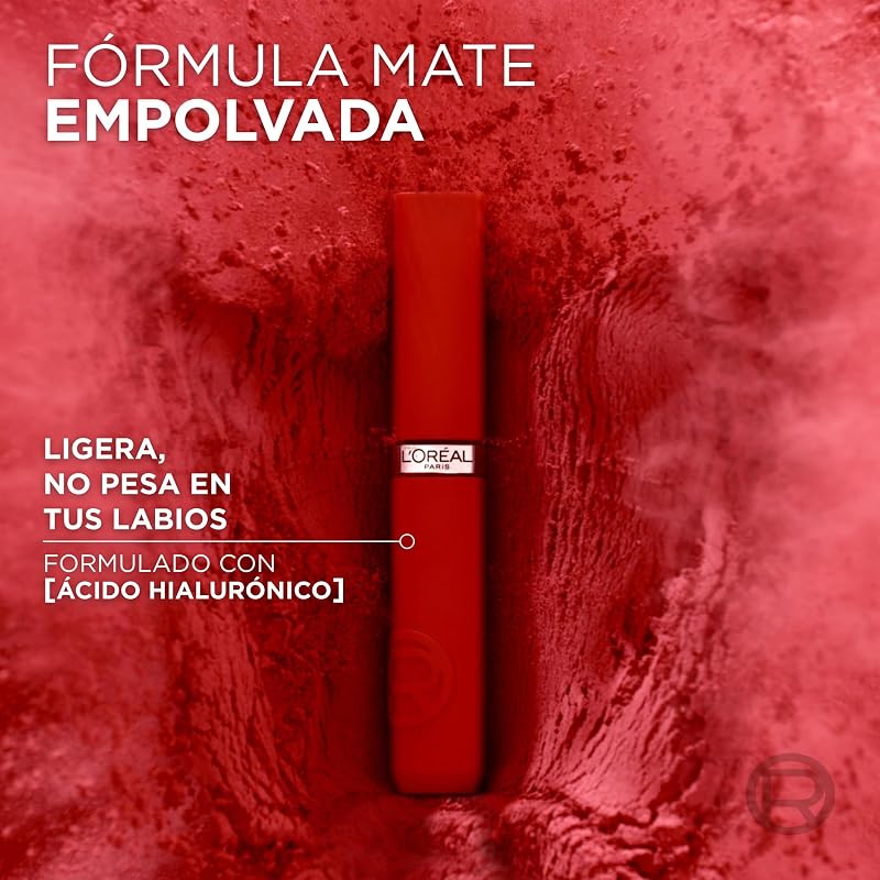 Batom líquido L'Oréal Paris, cor intensa, fórmula mate de longa duração, com ácido hialurónico, sem transferência, resistência infalível ao matte, cor: 115 Snooze Your Ala
