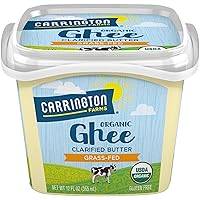 Carrington Farms USDA Certified Organic Grass Fed Ghee, 12oz., Compare Our Cost Per Ounce