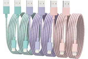 ZHULIANG [Apple MFi Certified] iPhone Charger, 6Pack (3/3/6/6/6/10 FT) Fast Charging Long Lightning Cable, High Speed Transfer USB Charger Cord for iPhone 14 13 12 11 Pro Max/XR/XS/X/8/7/6Plus iPad