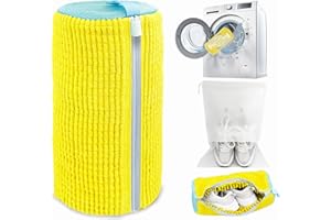 SHEELA HO Shoe Washing Machine Bag,Laundry Shoe Bag for Washer and Dryer,Reusable Shoe Cleaning Bag for Sneakers,Tennis Shoes,With Self-locking Zipper, Microfiber Inside,Include Shoes Storage Bag