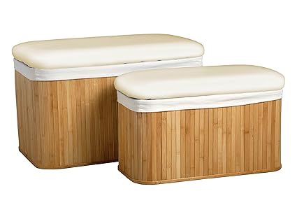 Premier Housewares Sitz- und Aufbewahrungsbänke aus natürlichem Bambus