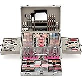 Pure Vie All-in-One Holiday Gift Makeup Set Cosmetic Essential Starter Bundle Include Eyeshadow Palette Lipstick Concealer Blush Mascara Eyeliner Face Powder Lipgloss Brush - Makeup Full Kit for Women