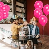 SHATCHI Fuchsia Pink Balloons 25 Pack 12 Inch Thick Latex Biodegradable view 7