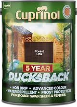Cuprinol Ducksback 5 Year Waterproof Forest Oak 5 L Shed Fence Paint view 2