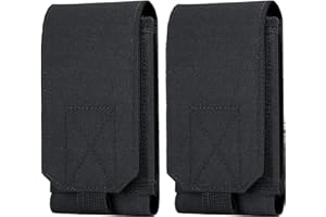 IronSeals 2 Pack Tactical Molle Phone Holster Pouch, Universal Belt Waist Bag for iPhone 17 Pro Max/17 Pro/16/15/14/13, Samsu