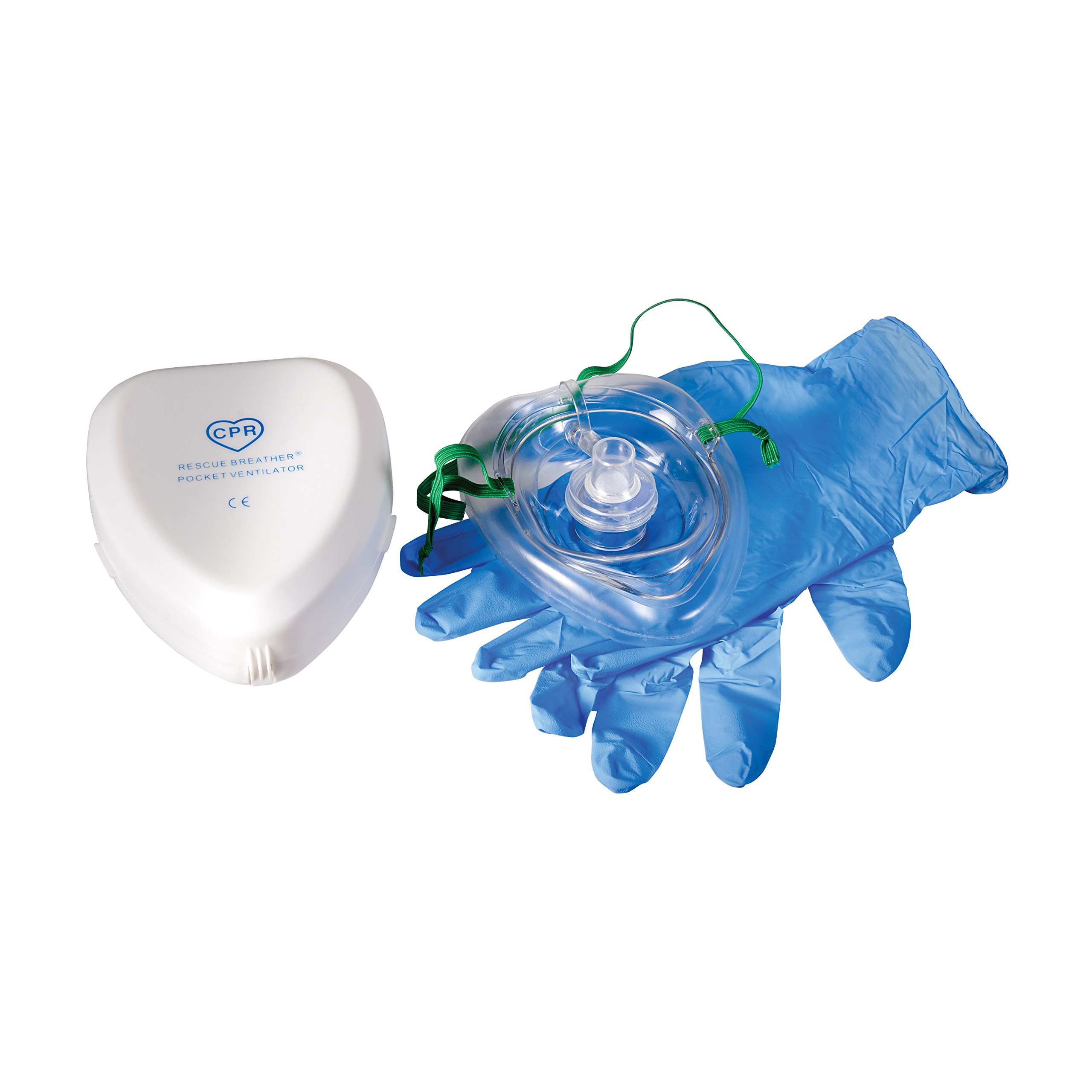 DMI CPR Pocket Mask Kit Rescue Breather with OneWay Valve, Pair of