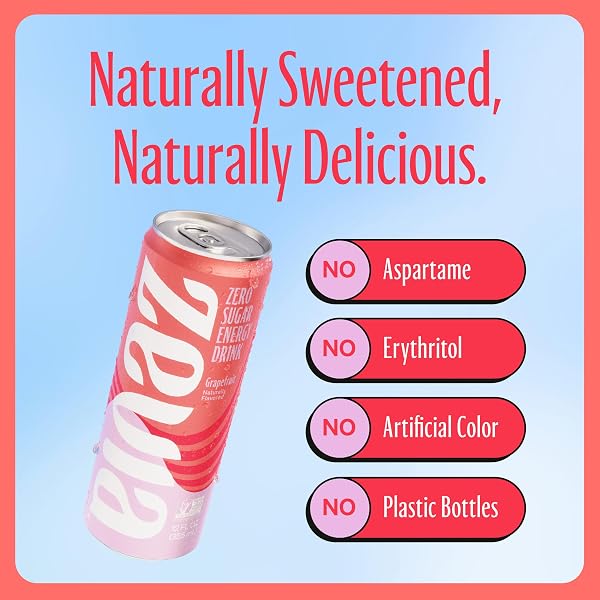 ZEVIA ENERGY GRAPEFRUIT ZERO CAL, 12 OZ