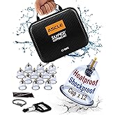 ASCLE Super Cupping Set, Shockproof Heatproof Cups, Water Repellent Shockproof Professional Carrying Case, 12 Cups