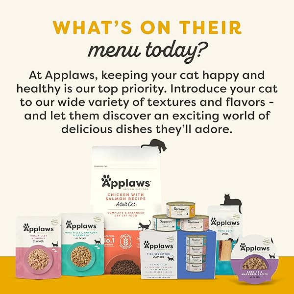 APPLAWS NATURAL WET KITTEN FOOD, LIMITED AND NATURAL INGREDIENTS, HIGH PROTEIN WITH NO ARTIFICIAL ADDITIVES, KITTEN VARIETY SELECTION IN BROTH (6 X 2.47OZ CANS)