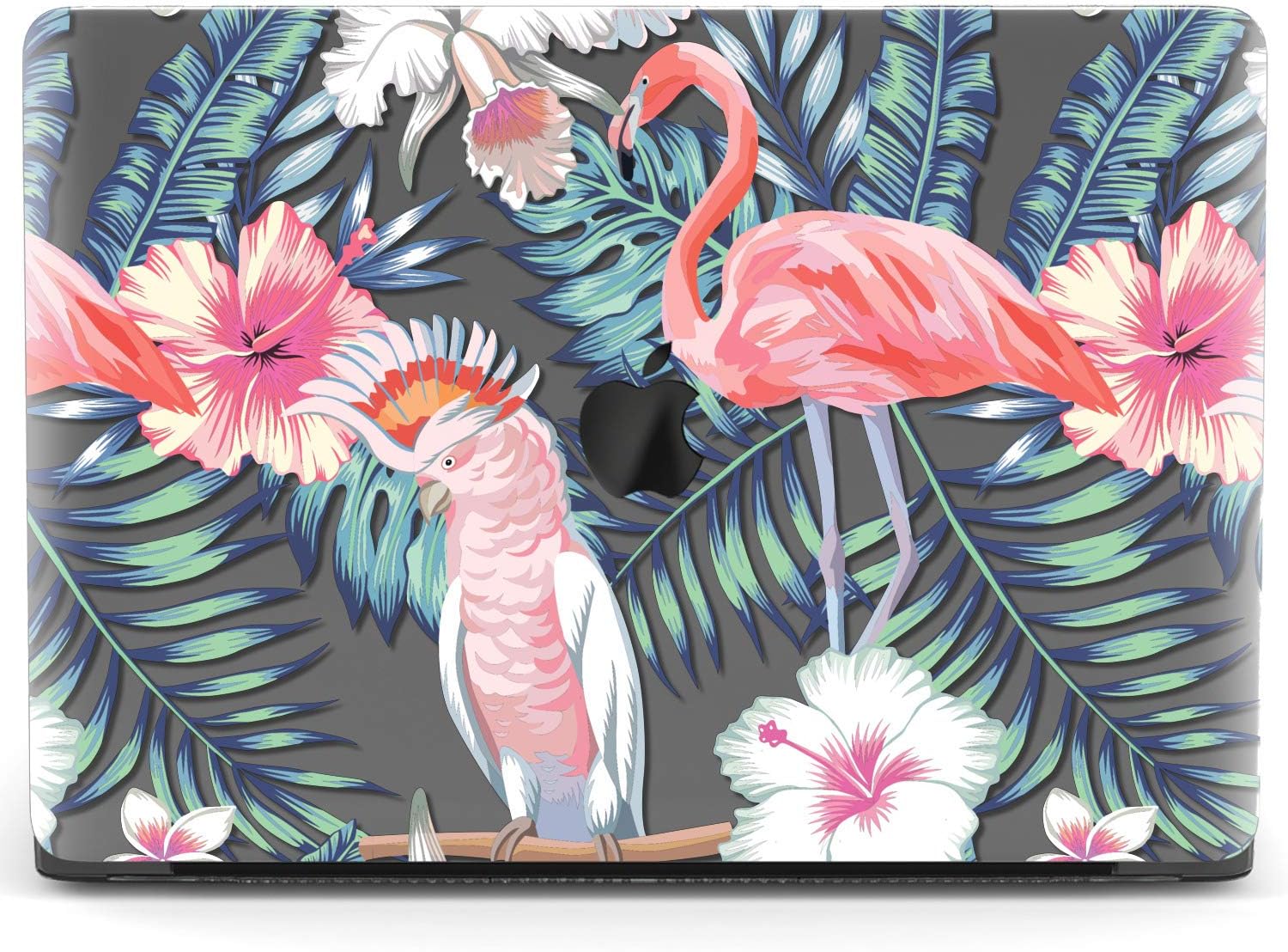 Mertak Hard Case for Apple MacBook Pro 16 Air 13 inch Mac 15 Retina 12 11 2020 2019 2018 2017 Parrot Laptop Plastic Hawaii Birds Cover Exotic Protective Touch Bar Flamingo Print Leaves Design Clear
