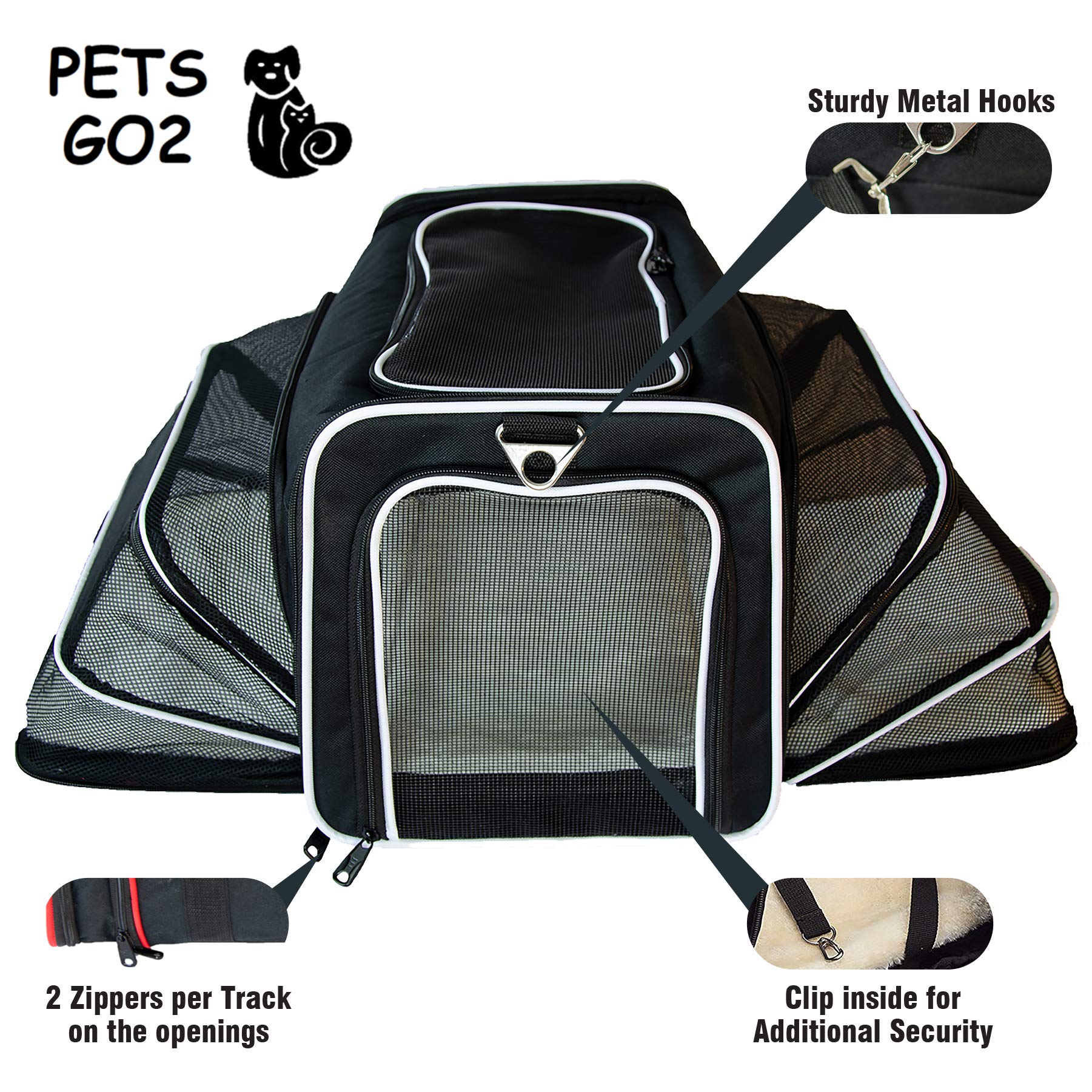 Premium Small Pet Carrier for Puppies, Small Dogs & Cats Airline
