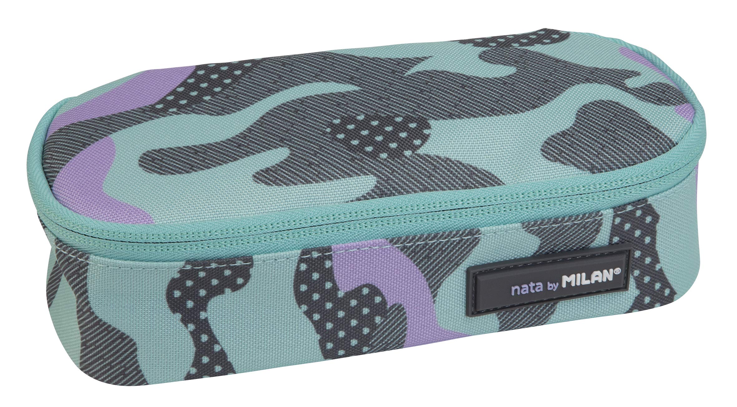 Turquoise Camouflage, Turquoise and Lilac Oval