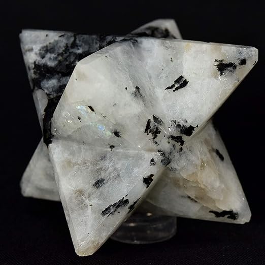 Amazon Com Hc Set 63mm 8 Point Rainbow Moonstone Merkaba Star