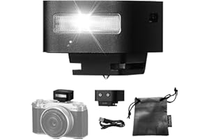 Zeniko ZF04 Mini Camera Flash Speedlite 2 Power Levels, 372 Flashes at Full Power CCT 6500k ±200k with Universal Hot Shoe Mount,3s Fast Recycling for Sony/Canon/Nikon DSLR (Black, ZF04)