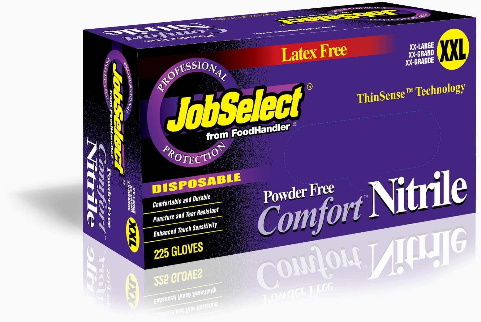 JobSelect 103-219-AP JobSelect Comfort Nitrile XXL Grape (Pack of 900)