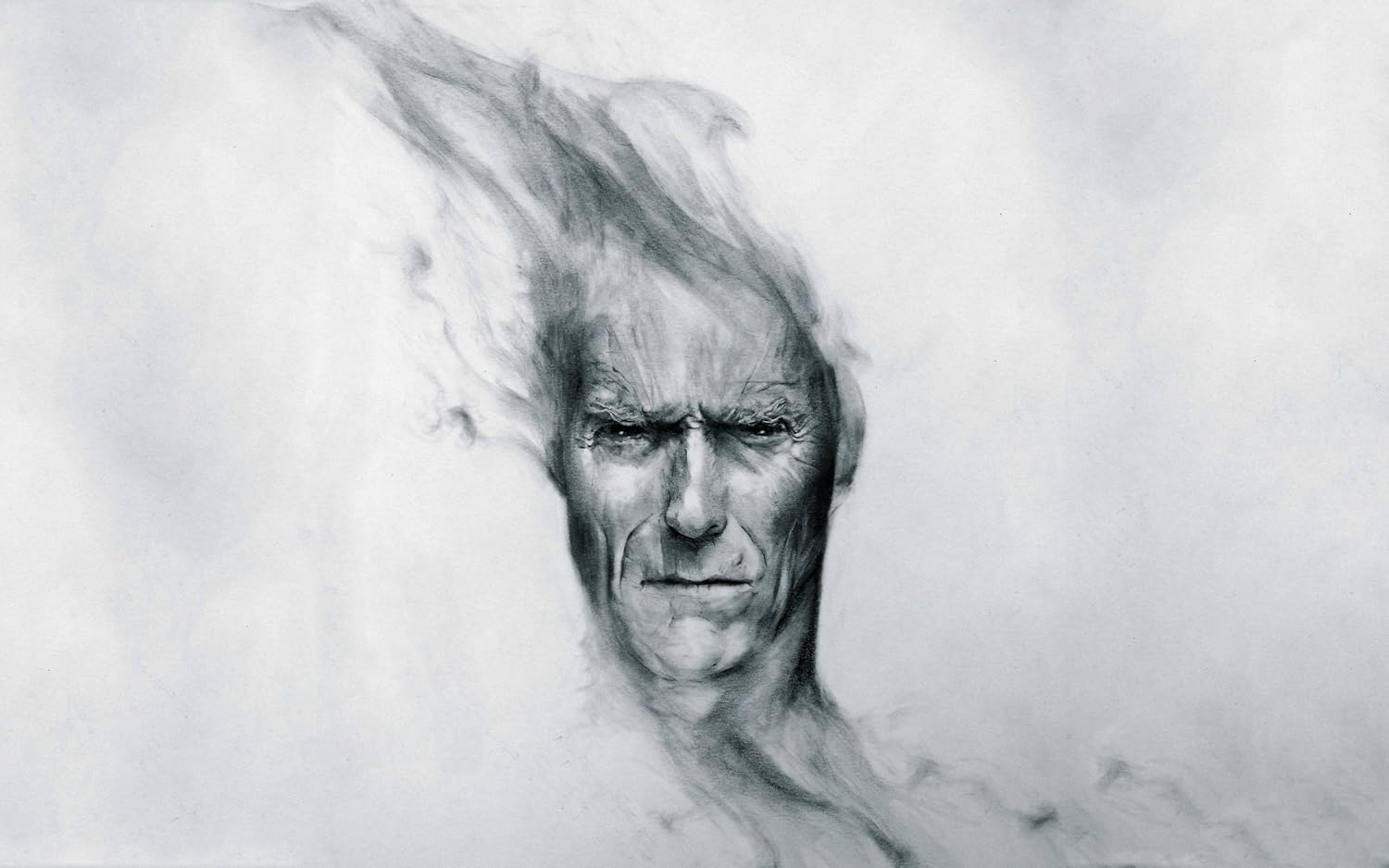 Posterhub Wall Poster Clint Eastwood Drawings Monochrome Pencils Akamovies1569 Amazon In Home Kitchen