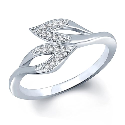 VK Jewels Lavish (CZ) Rhodium Plated Ring - FR1005R [VKFR1005R]