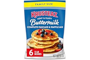 Krusteaz Complete Buttermilk Pancake and Waffle Mix, Light & Fluffy, 5 lb Bags (Pack of 6)