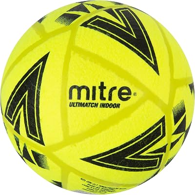 Mitre Ultimatch Indoor Football Yellow Black Size 5 20 Panel