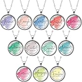 Kenning Christian Bible Verse Necklace for Women, Inspirational Religious Pendant, Church Gift for Baptism Sunday School