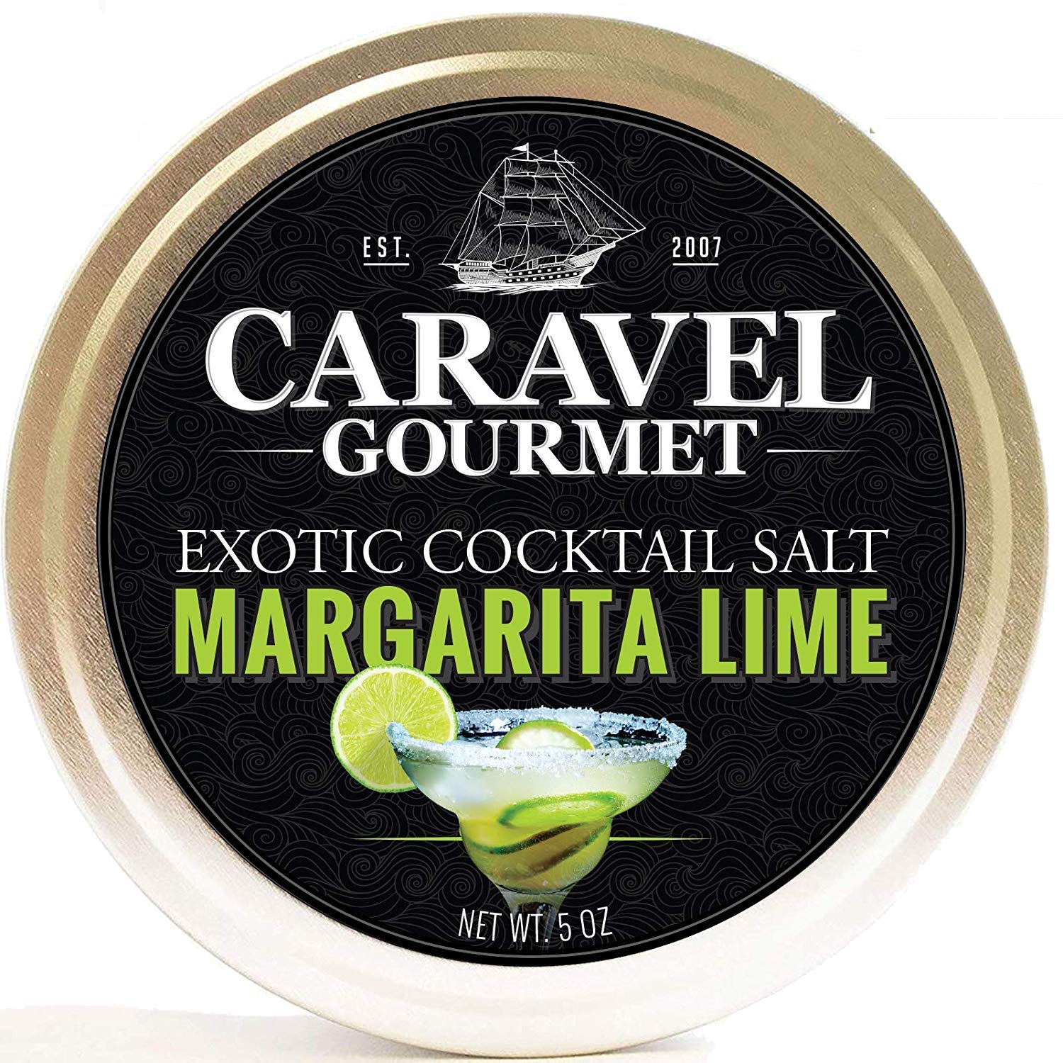 Margarita Lime Exotic Cocktail Salt AllNatural Glass