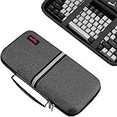 Kingshion Hard 75% Keyboard Case, Hard Travel Storage Case for 84 Key Portable Keyboard, Compatible with Keychron K2, Logitech POP - Dark Grey