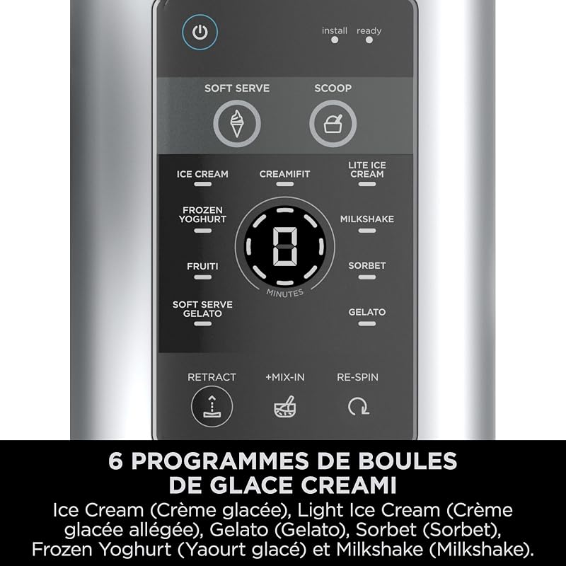 CREAMi Scoop et Swirl avec 2 pots, Machine à Glace, 13 modes