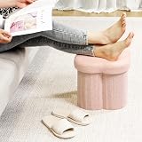 Bonlife Pink Ottoman Storage Box Folding Seat 32cm Toy Chest Pink Flower view 3