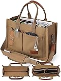 FIORETTO Canvas Tote Bag for Women with Zipper