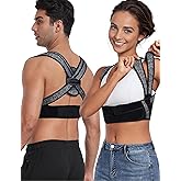 Enthra Posture Corrector for Women Men,BI-Straps Back Straightener - Bamboo Fiber Back Brace Posture Corrector - Instant Upper Back Pain Relief