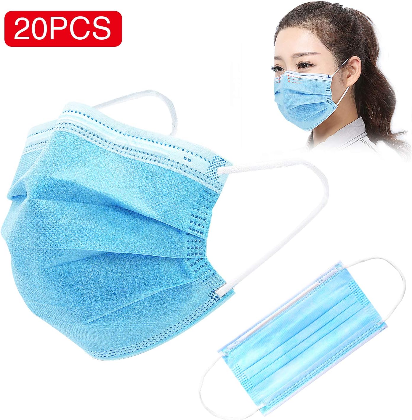 BRINCH 3-Layer Disposable Breathable Face Cover