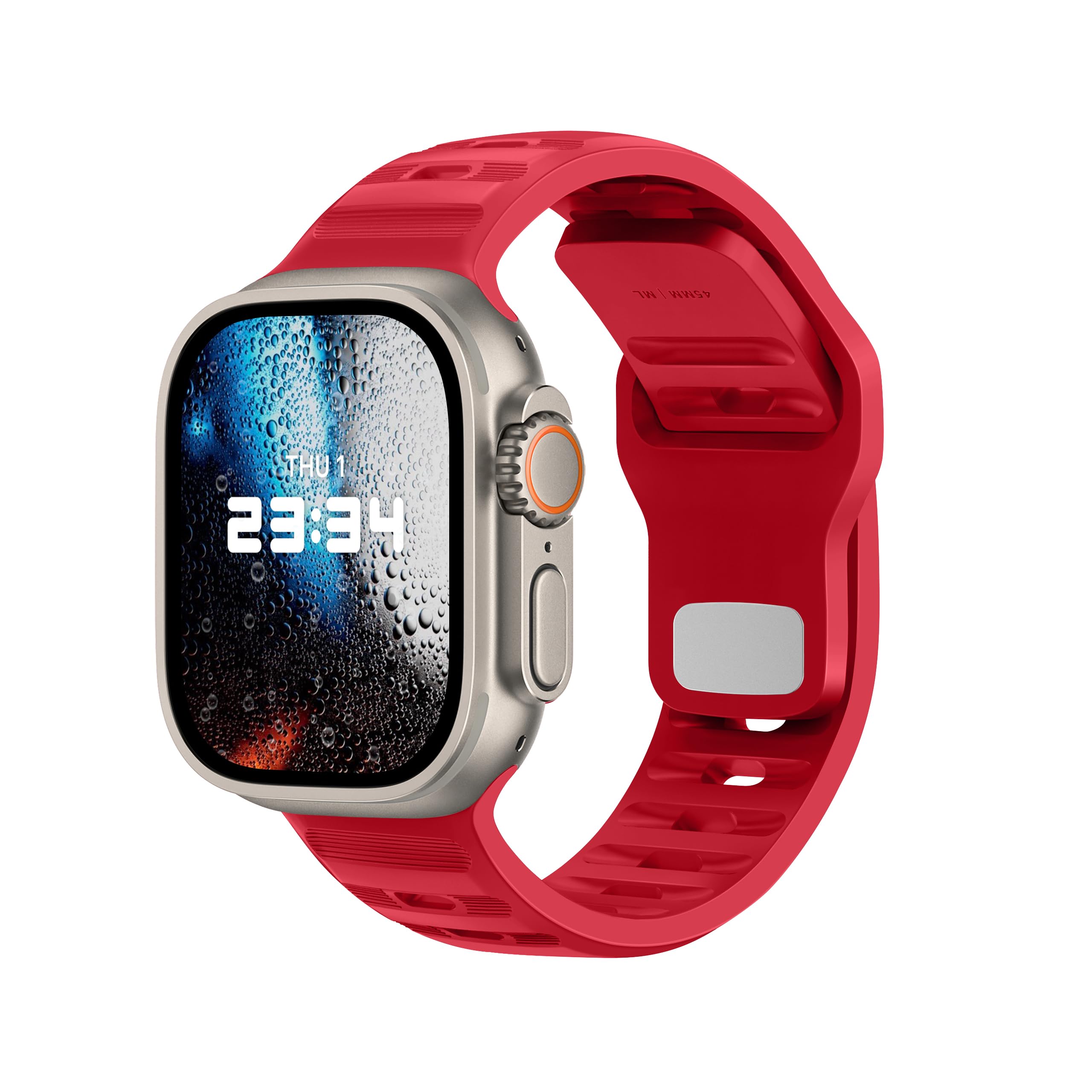 DONEGANI UC1 Band for Apple Watch Bands Women Men Se Ultra 2 40mm 44mm 46mm 42mm 45mm 41mm 38mm 49mm Series 11 10 9 8 7 6 5 4 3 iWatch Sport Strap Silicone Red Christmas