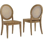 Crosley Furniture Katia Cane-Back Dining Chairs, Set of 2 | Traditional Wood Style, Driftwood