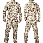 Tactical Military Camo BDU Uniform Set for Men Combat Shirt & Pants Ripstop Apparel for Outdoor Hunting Airsoft Paintball