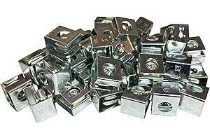 RackGold Zinc 12-24 Slide-on Cage Nuts 50 Pack - USA Made