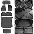 SUPER LINER Tesla Model 3 Floor Mats 2024 2025 All-Weather Floor Mats Set (6 Pieces) | Custom Fit, Pet & Child-Friendly | Model 3 Highland Cargo Liner Rear Cargo Tray Trunk Interior Accessories
