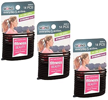 Buy Scunci The Evolution No Slip Grip Gel Hair Ties Black 14 Ct