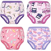 MooMoo Baby Cotton Potty Training Underwear 4 Packs Absorbent Training Pants for Girls and Boys 5T