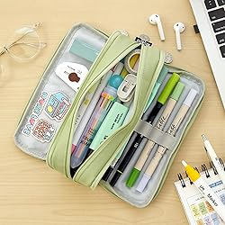 CICIMELON Large Capacity Pencil Case 3 Compartment