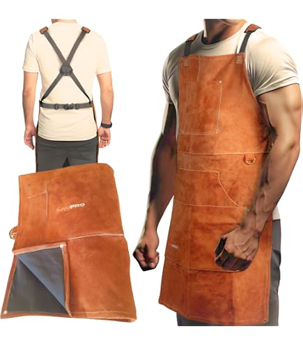 Waxed Canvas Work Apron Armor Gear 16oz - 7 Pocket Tool Apron With ...